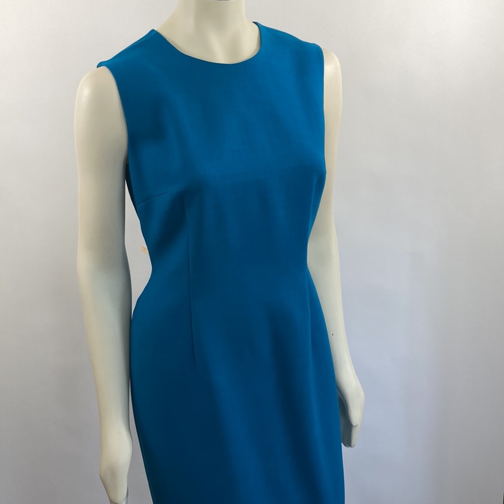 NWT Escada Dress “Deide” Bay (blue) Virgin Wool size Eur 40 / US 10